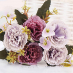 1 hunnik kunstsiidist lilledega nelke Koduaiakaunistused Pruudi pulmade hoidmine Lilled emadep&auml;eva kingitused 1pcs