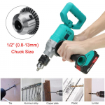 88 V harjadeta elektriline puur 800 W 13 mm juhtmeta elektriline kruvikeeraja 1/2  automaatselt lukustuv padrun j&auml;&auml;puur liitium-ioonaku elektrit&ouml;&ouml;riist 1 x Battery