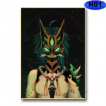 Genshin Impact m&auml;nguplakat Kodukaunistus Retro j&otilde;upaberist plakat Animemaal Pildi&otilde;petus Magamistoa Baari Kohviku seinakleebis 30x21cm