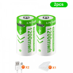 PALO 3,7 V 14250 300 mAh laetav liitiumaku USB laetav anduri aku &ndash; punane/roheline laserosuti akuvaba kaabel