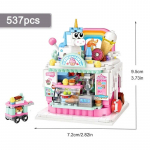 Minikoogipood friikartulite pood Ehitusplokid isetegemine linna t&auml;navavaatega koostemudel Kodukaunistused Lapsed Harivad m&auml;nguasjad S&otilde;brad Kingitused Karbita