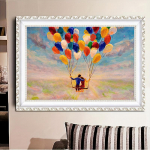 Isetegemise teemantmaal Kuum&otilde;hupall Ristpistes komplekt Mosaiikkunst Teemantmaal T&auml;isring/Ruut Teemant Kodu kaunistus Round 30x40cm