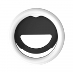 10 cm/4-tolline telefonihelina valgusti 2 W kahev&auml;rviline selfie-valgusti, kinnitatav telefonivalgusti, 3000&ndash;7000 000 v&auml;rvi must