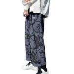 Trendikad Mid Rise Streetwear pestavad Jaapani disainiga multifilmidega tr&uuml;kitud meeste p&uuml;ksid v&auml;litingimustes 2XL must