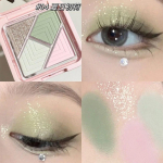 4 v&auml;rvi lauv&auml;rvipalett Sinine Roheline Glitter Pearly Matt Must Roosa Maa v&auml;rvi Lauv&auml;rvi meik P&uuml;siv Korea kosmeetika 1tk