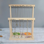 Ehete v&auml;ljapaneku statiivi korraldaja Stabiilne stiilne nagi kaelakee hoidja puidust k&auml;ev&otilde;ru k&auml;ev&otilde;ru