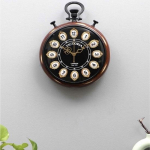 Vintage pruunist puidust ja MDF-st seinakell, Victoria puidust seinakell koju ja kontorisse