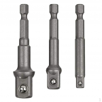 3x Socket Bit Adapter Kuusnurkse teisendusvardade komplekt
