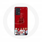 &Uuml;mbris Samsung Galaxy A32 5G BTS Bangtan Boysi punase taustaga j&otilde;ulukingiks 2024