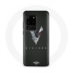 &Uuml;mbris Samsung Galaxy S20 Ultra Vikings Series 6. hooaja logoga V Sword hall must taust