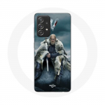Coque pour Samsung Galaxy A33 5G Vikings S&eacute;rie Saison 6 Ragnar Lothbrok logo V Ep&eacute;e Gris Fond Brouillard