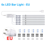 50 cm LED-k&ouml;&ouml;givalgustiriba k&auml;sitsi p&uuml;hkimisvalgustiga LED-liikumislamp anduriga kapikapi valgustusega 6 pordiga LED-draiver DIY &ouml;&ouml;valgusti EU pistik 6PCS EU Plug valge