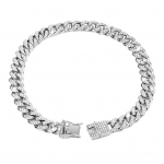 Lemmiklooma koera Kuuba kett kaelarihm lai s&auml;delev kivikivid koera kaelakee v&auml;ikesed keskmised suured koerad ehted aksessuaarid XS h&otilde;be