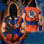 UUS Fashion Dragon Ball Anime naiste/meeste spordikapuutsid 3D multifilmiga prinditud vabaaja COSPLAY kost&uuml;&uuml;m jakk T&otilde;mblukuga dressipluusid XL kohv