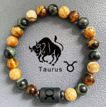 Natural Beads k&auml;ev&otilde;rud 12 Horoskoop Lucky Natural Stone Tiger Eye Zodiac helmestega k&auml;ev&otilde;ru naistele Mehed