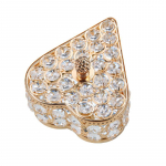 Retrokristallmetallist Euroopa armastusprintsessi ehtekarp Ehtekarp P&auml;rli aardekarbi s&otilde;rmusekarp 13.5cmx7cmx11cm kuld