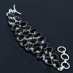 Must Spinel Gemstone k&auml;sitsi valmistatud 925 Sterling h&otilde;be k&auml;ev&otilde;ru, h&otilde;bedane k&auml;ev&otilde;ru, must spinell k&auml;ev&otilde;ru naistele, Unisex k&auml;ev&otilde;ru kingituseks 8 must