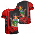 Zimbabwe lipu ja vapi graafiline s&auml;rk, suvised vabaaja t&auml;navar&otilde;ivad, meeste mood, lahtised T-s&auml;rgid, l&uuml;hikeste varrukatega topid poistele 6XL