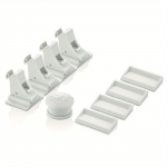 4 komplekti magnetilised kapilukud, kapi sahtli riivid, liimiga lihtne paigaldamine, puurimine ega t&ouml;&ouml;riistu pole vaja (4 pakki + 1 v&otilde;ti) 4 Pack 1 Key valge