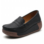 Ehtne Nahk Naiste Vabaaja Jalan&otilde;ud Vabaaja Tossud Naiste Luksusbr&auml;ndi Slip-on Loaferid Naiste Pehmed Mokassiinid Zapatos De Mujer 35 must