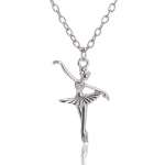 Romantiline baleriini kaelakee, v&auml;rviline balletiripats, kaelakee, metallist v&otilde;lu, &uuml;llatus ehe kingitus tantsijannadele naistele