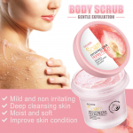 Peach Body Scrub kooriv kana s&uuml;gavpuhastav nahka pehmendav nahka puhastav hooldus roosa