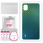 apgo Protective Skin Sticker for the back compatible with Nokia C2 2ND Edition, Wrap Film, Foil, Vinyl - Pattern Carbon Chameleon CAKA1