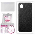 apgo Protective Skin Sticker for the back compatible with Alcatel 1 (2022), Wrap Film, Foil, Vinyl - Pattern Black Honeycomb
