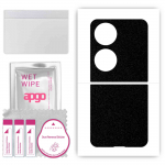 apgo Protective Skin Sticker for the back compatible with Huawei P50 Pocket Art Edition, Wrap Film, Foil, Vinyl - Pattern Matte Black