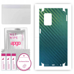 apgo Protective Skin Sticker for the back+sides compatible with Realme 8s 5G, Full Wrap Film, Foil, Vinyl - Pattern Carbon Chameleon CAKA1