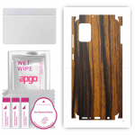 apgo Protective Skin Sticker for the back+sides compatible with Samsung Galaxy A31, Full Wrap Film, Foil, Vinyl - Pattern Tigerwood