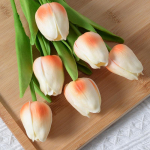 6 tk/partii Kunstlillede kimp Mini Tulbi Pulma Pruutneitsi Hortensia lilleline peokaunistus 6pcs valge