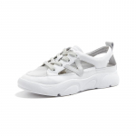 2024. aasta suvekingad Naiste moed tossud ehtsast nahast valged kingad, lamedad paks tald, kaubam&auml;rk hingav v&otilde;rk 35 valge