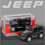 1/32 skaala Jeep Wrangler 1941 sulamist automudel valguse ja heliefektiga valatud autom&auml;nguasjad poistele kingituseks automudelite m&auml;nguasjade kollektsioon 1/32-Size:15.5*7*7cm must