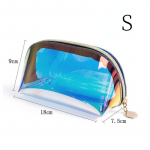 Kosmeetikakott, paksendatud poolringikujuline laser-TPU kosmeetikakott, l&auml;bipaistev veekindel v&auml;rviline kestapesu, hoiustamispliiatsi koti tarvikud S