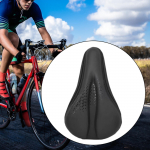 Bike Seat Cover Bicycle Saddle Comfortable Replacement Easy to Install Soft Silicone Padded Diagonal Stripes