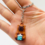 Kawaii Capybara v&otilde;tmehoidja multifilm 3D loomade v&otilde;tmehoidja PVC v&otilde;tmehoidja kott ripats seljakott rippuv kaunistus paarile kingitused as the picture