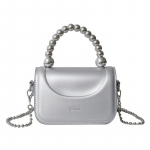 Peen mood helmestega k&auml;ekott naiste uus v&auml;lismaises stiilis mitmek&uuml;lgne &uuml;hev&auml;rviline &otilde;lakott k&otilde;rge tekstuuriga trendikott valge