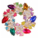 Naiste naismood kivikristallidest lilledega pulmakimbude prossi n&ouml;&ouml;pn&otilde;elad mitmev&auml;rviline