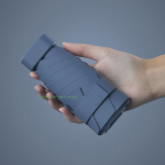 &Uuml;likerge ja kompaktne kaasaskantav vihmavari, 6 luu, must liim, 6 kokkupandavat kunstilist mini, tuulekindel, vihmakindel, UV-kaitse