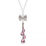 Crystal Bowknot ripats auto interj&ouml;&ouml;r rippuv kaunistus autotarvikud tahavaatepeegli kaunistused roosa