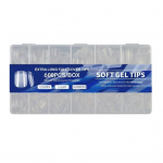 600 tk/kast ruudukujulised k&uuml;&uuml;nekunsti otsikud &Uuml;li&otilde;hukesed l&auml;bipaistvad k&uuml;&uuml;nepikendusotsad Kortsuvabad T&auml;iskattega v&otilde;ltsk&uuml;&uuml;ned DIY manik&uuml;&uuml;ri tarvikud koju ja salongi B