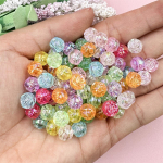 100 tk 8mm akr&uuml;&uuml;l Kahepoolne v&auml;ike roos &uuml;mmargune lahtised helmed DIY p&auml;rlite materjal kaelakee k&otilde;rvar&otilde;ngaste k&auml;ev&otilde;ru valmistamiseks roosa