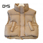 Talvine naiste mantli krae T&otilde;mblukuga suletav pikkade varrukatega puhast v&auml;rvi tuulekindel kuumust hoidev polsterdatud sulemantel Meeste &otilde;huke v&auml;lisjope M valge