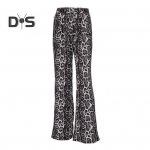 Naiste pikad p&uuml;ksid Elastsed k&otilde;rge v&ouml;&ouml;kohaga laia s&auml;&auml;rega p&uuml;ksid taskutega Leopardimustriga High Street Style vabaaja p&uuml;ksid S Leopard Print