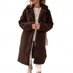 Naiste talvejope paks fliisist alla keeratav krae, pikad varrukad, n&ouml;&ouml;biga &uuml;hev&auml;rviline keskmise pikkusega soojapidavus M