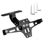 Sabakinnituse hoidiku raam alumiiniumsulamist poritiibade eemaldamise komplekt Reguleeritav mototarvikud Universaalne mootorratta tagumine numbrim&auml;rgi hoidik punane