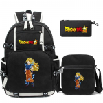 3 tk/komplekt Anime Dragon Ball S&uuml;learvuti Seljakott Unisex Seljakott L&otilde;unas&ouml;&ouml;gikotiga T&uuml;drukule Poisile Teismelisele Koolikott Meestele Naistele Vabaaja Kott Seljakott Mochila