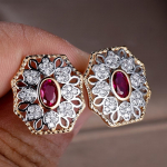 Boheemlas stiilis &otilde;&otilde;nsad lilledega k&otilde;rvar&otilde;ngad naistele Vintage tsirkoonist geomeetrilised k&otilde;rvar&otilde;ngad peoehted Aksessuaarid Kingitused roosa punane v&auml;rv/kuld