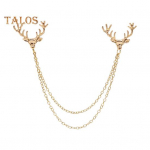 Meeste rev&auml;&auml;rin&otilde;el Sarvkaunistused Topeltketid Libisemisvastane Kleit Poleeritud &Uuml;likond Mantel krae Pin Mantel Pross T&auml;iskasvanute riided M&uuml;tsid Kotid Ehted kuldne